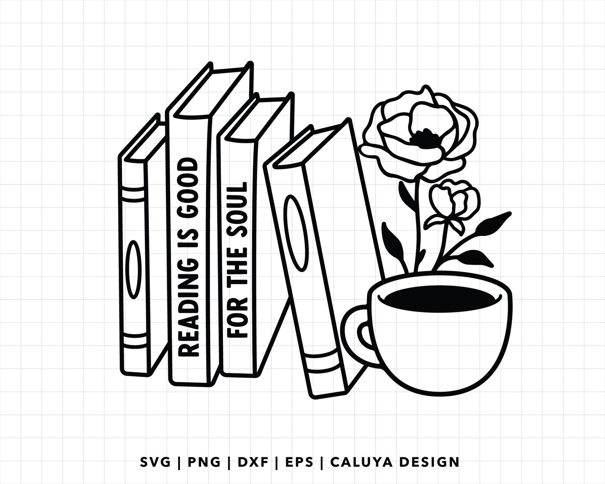 FREE Coffee Book SVG  Book Lover SVG – Caluya Design