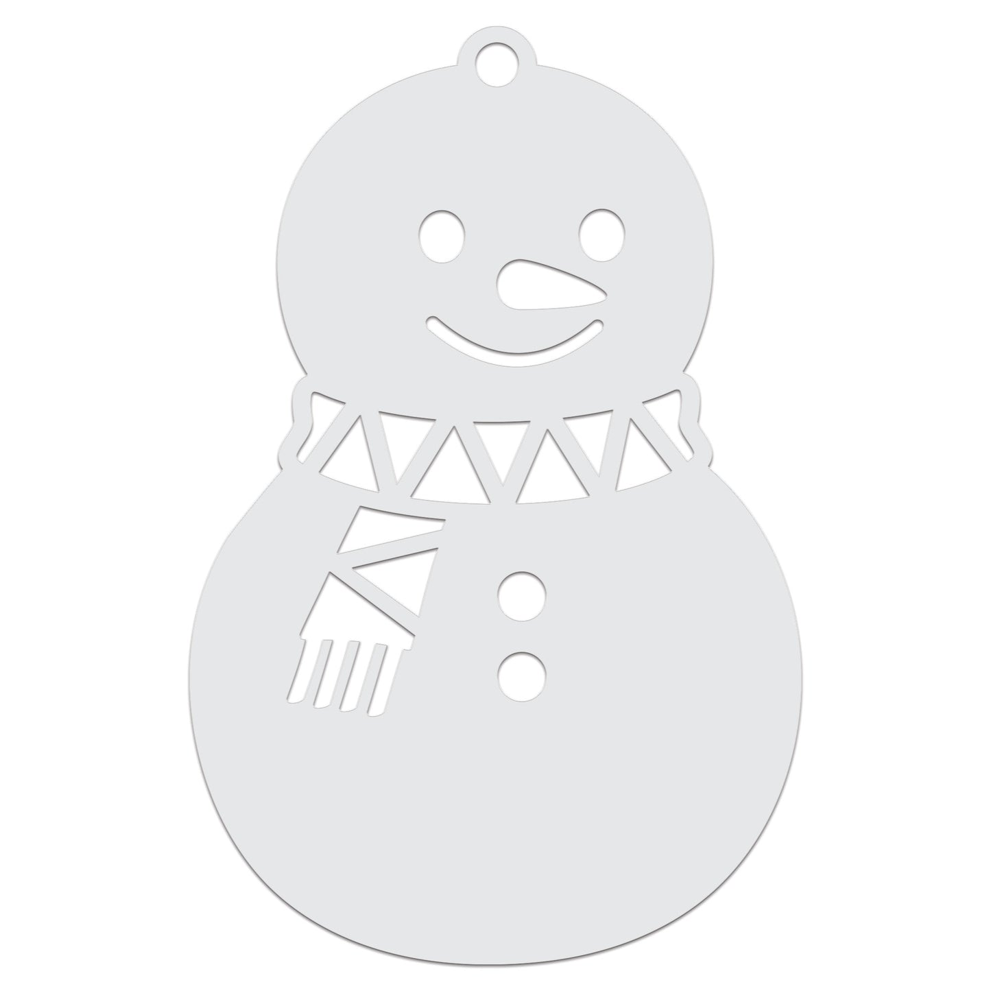 Happy Snowman Acrylic Blank | White