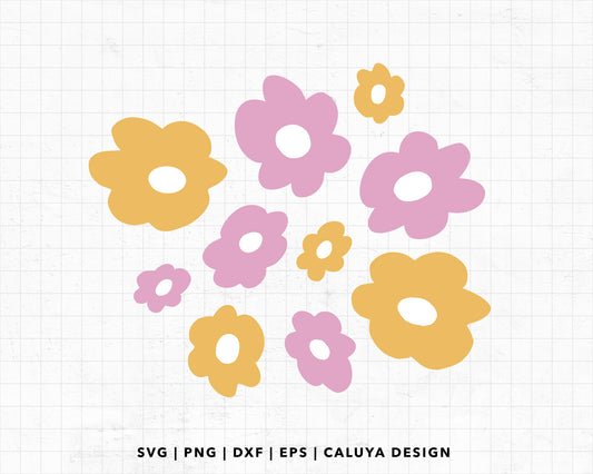 FREE Retro Flower SVG | Swirled Flower SVG Cut File for Cricut, Cameo Silhouette | Free SVG Cut File