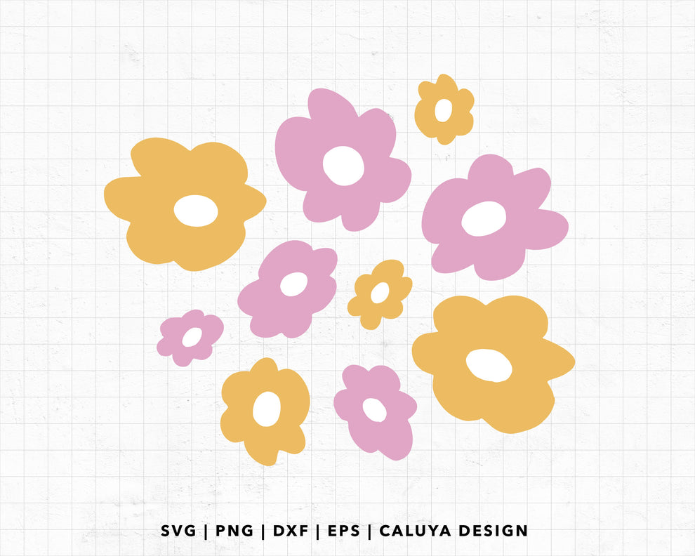 FREE Retro Flower SVG | Swirled Flower SVG Cut File for Cricut, Cameo ...