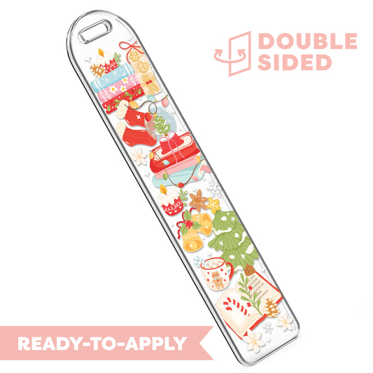 [ Double Sided ] Bookmark UV DTF Decal | Merry Bookish Christmas