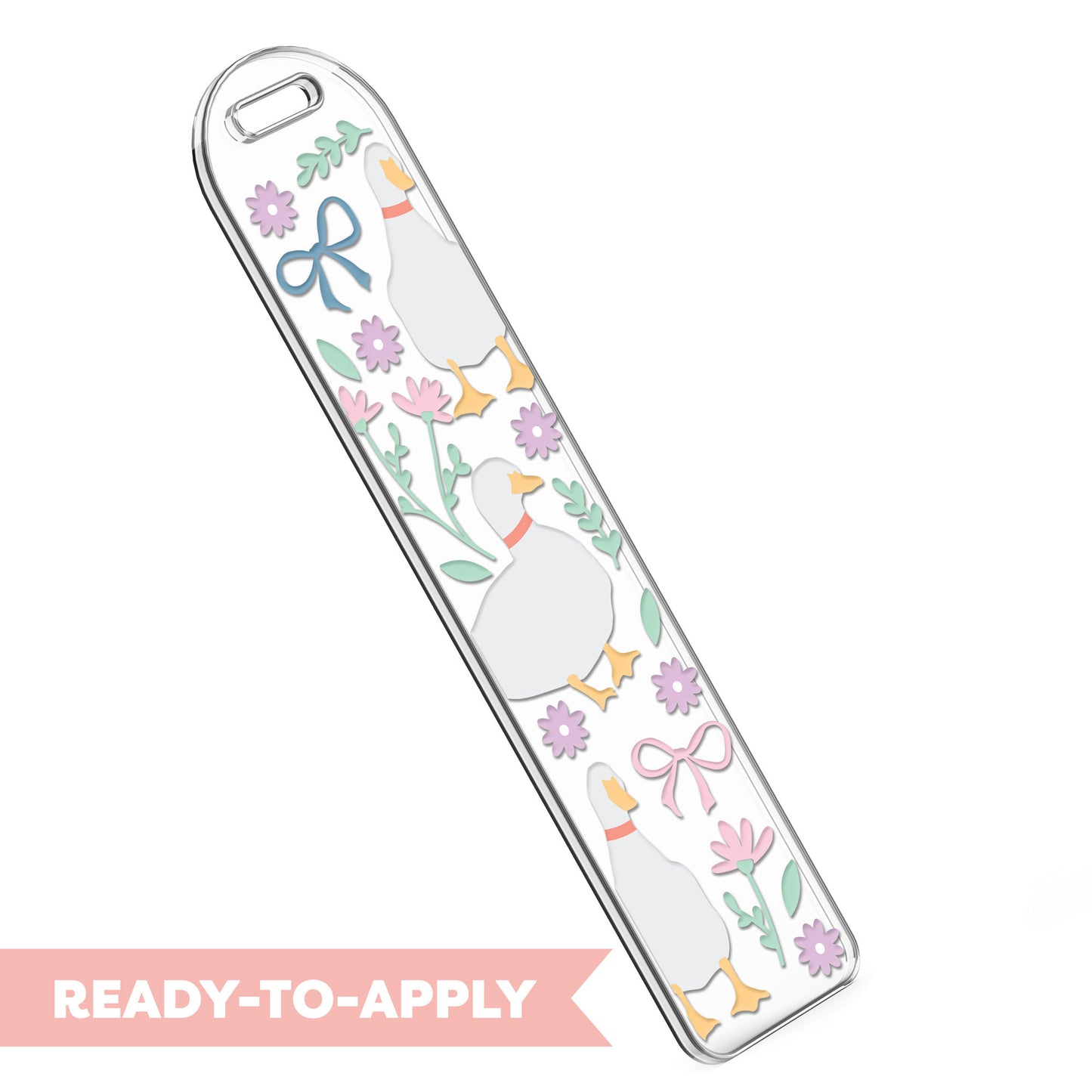 Bookmark UV DTF Decal | Cottage Core Duck