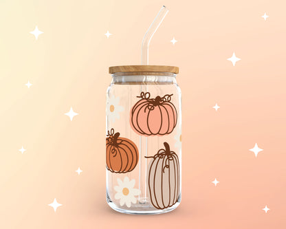 FREE Floral Pumpkin SVG | Cute Retro Fall SVG For DIY Craft 