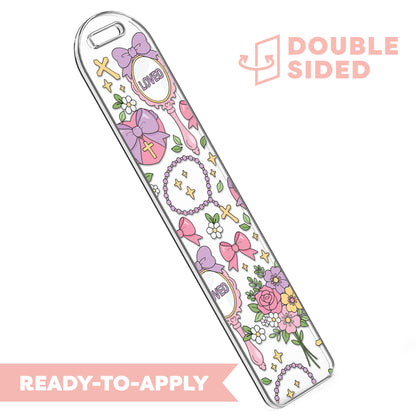 [ Double Sided ] Bookmark UV DTF Decal | Loved x Faith