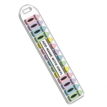 Bookmark UV DTF Decal | Colorful Crayons