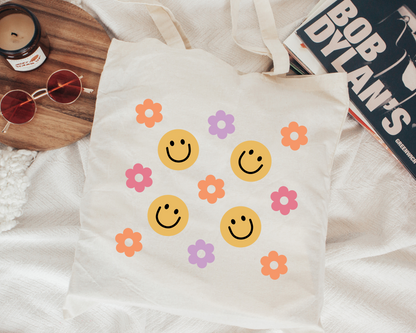 FREE Cute Smiley Face SVG | Retro Flower SVG