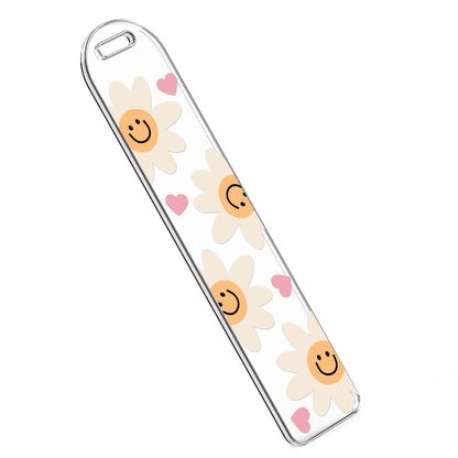Bookmark UV DTF Decal | Floral Smiley Face