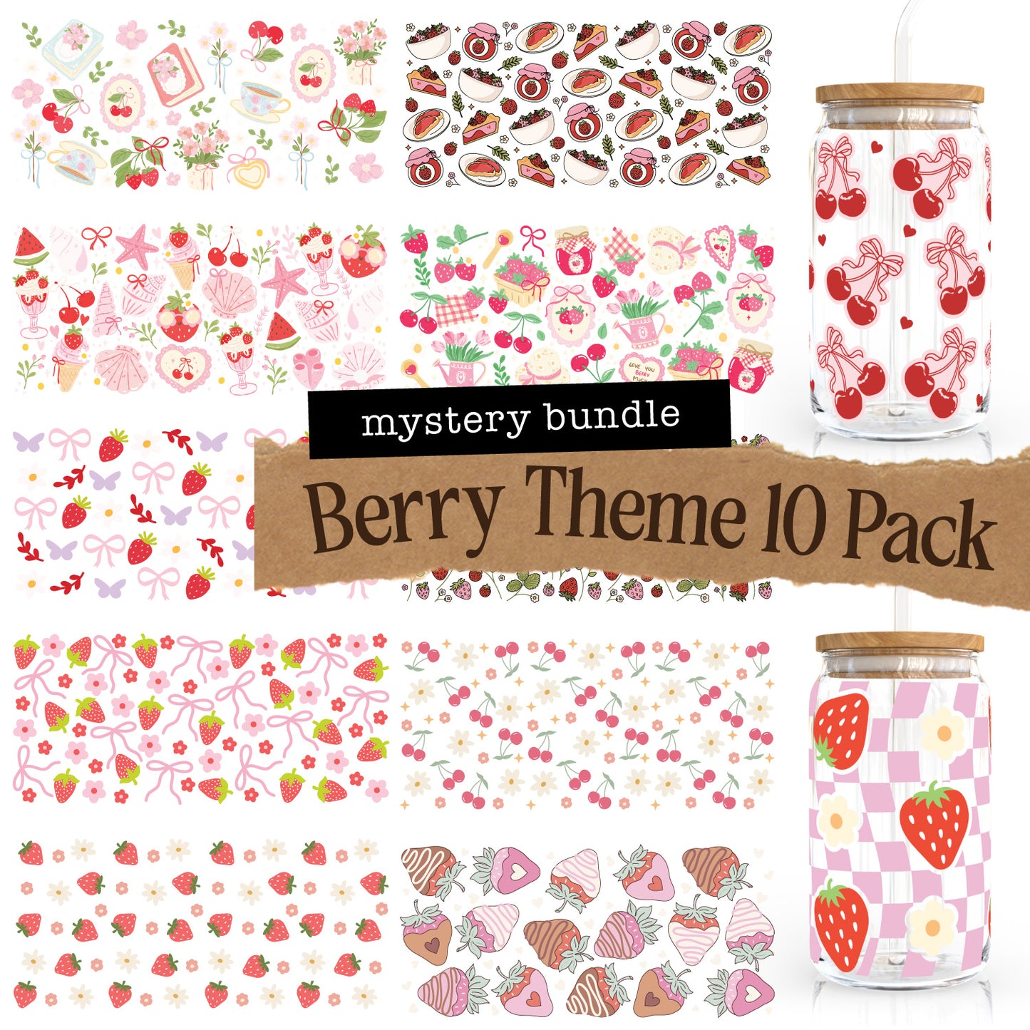 10 Cup Wrap Mystery Pack | Berry Theme