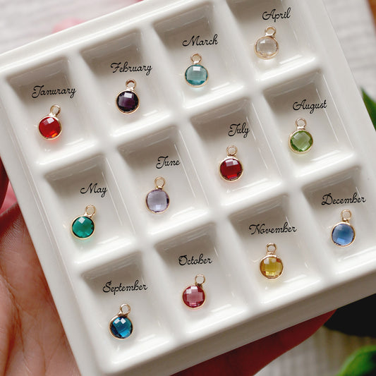 Birthstone Charm | Gold Plated