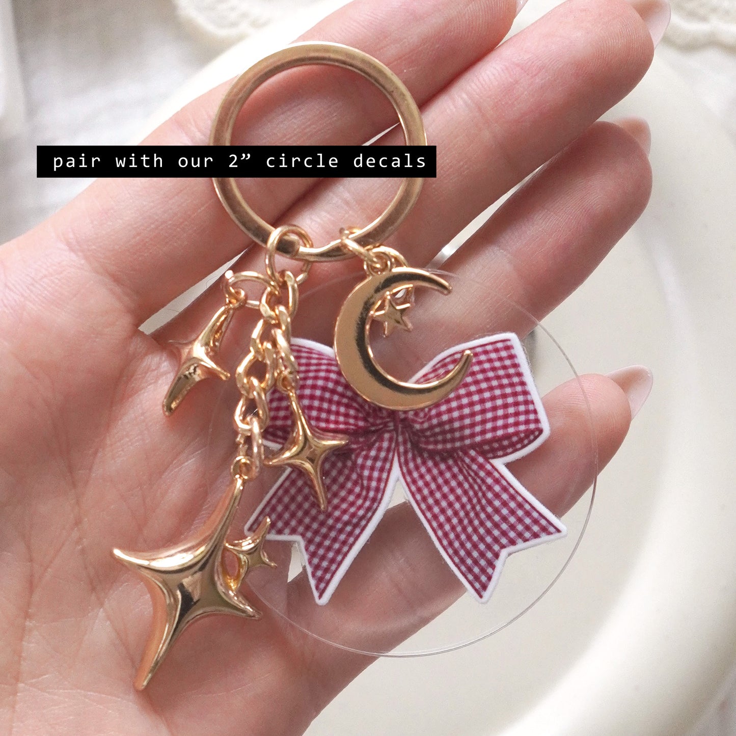 Y2K Sparkle Metal Keychain