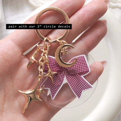 Y2K Sparkle Metal Keychain