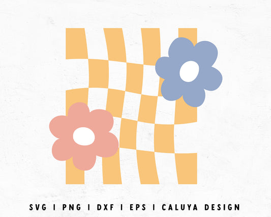 FREE Trendy Flower SVG | Checker SVG Cut File for Cricut, Cameo Silhouette | Free SVG Cut File