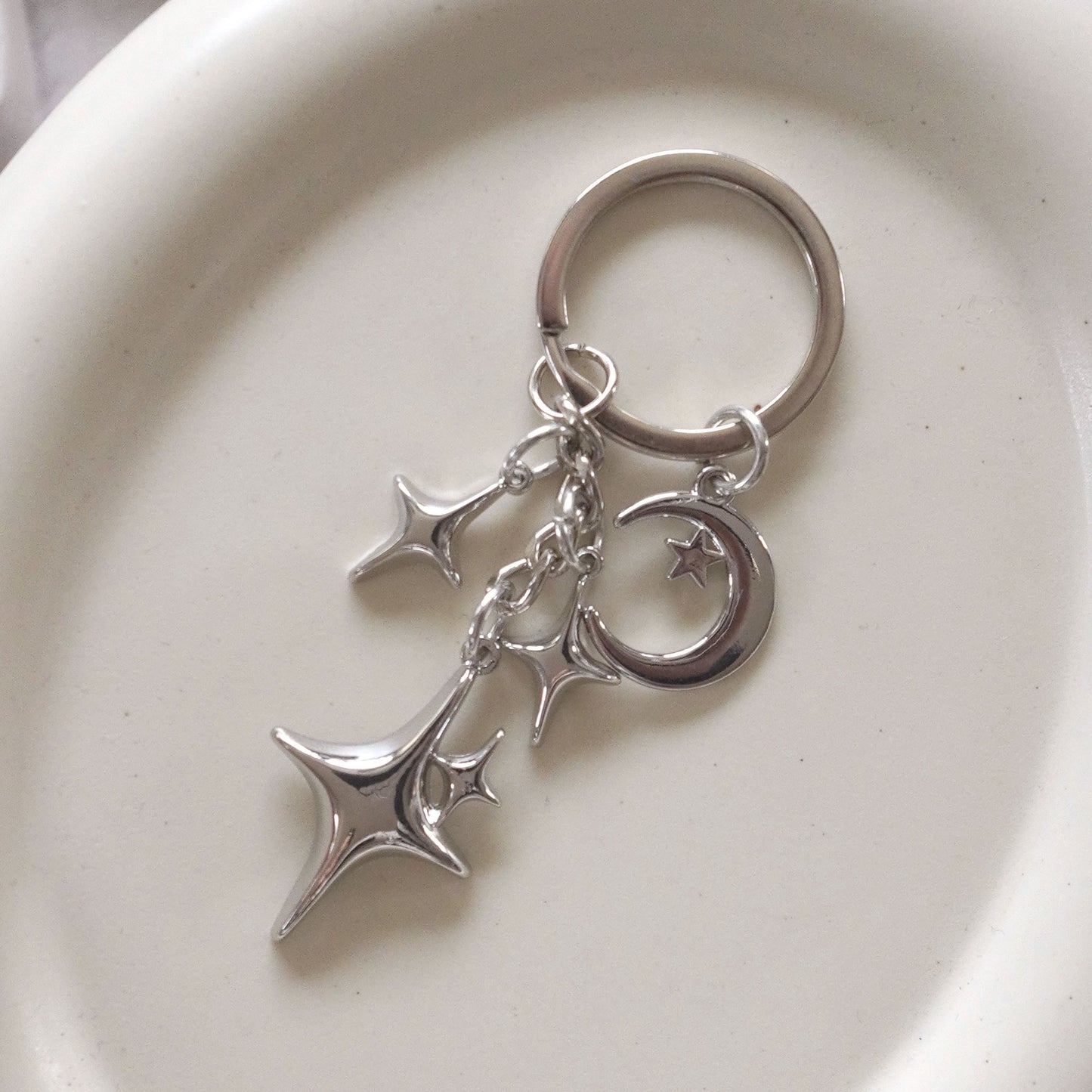 Y2K Sparkle Metal Keychain