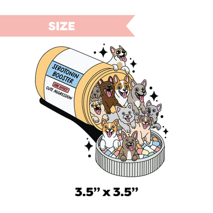 UV DTF Transfer | Doggy Serotonin Booster