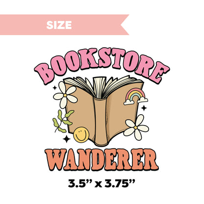 Library Book Transfer Design UV DTF Transfer | Bookstore Wanderer – Caluya Design