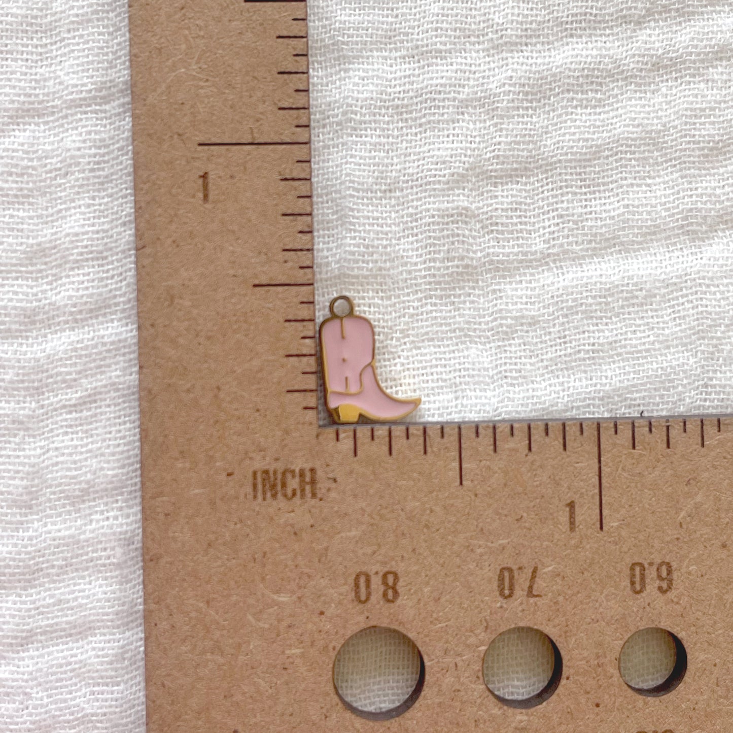 Pink Cowboy Boots Charm | 18K Gold Plated