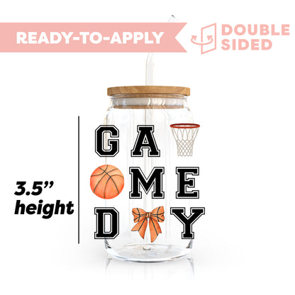 [ Double Sided ] UV DTF Transfer | Game Day Basketball
