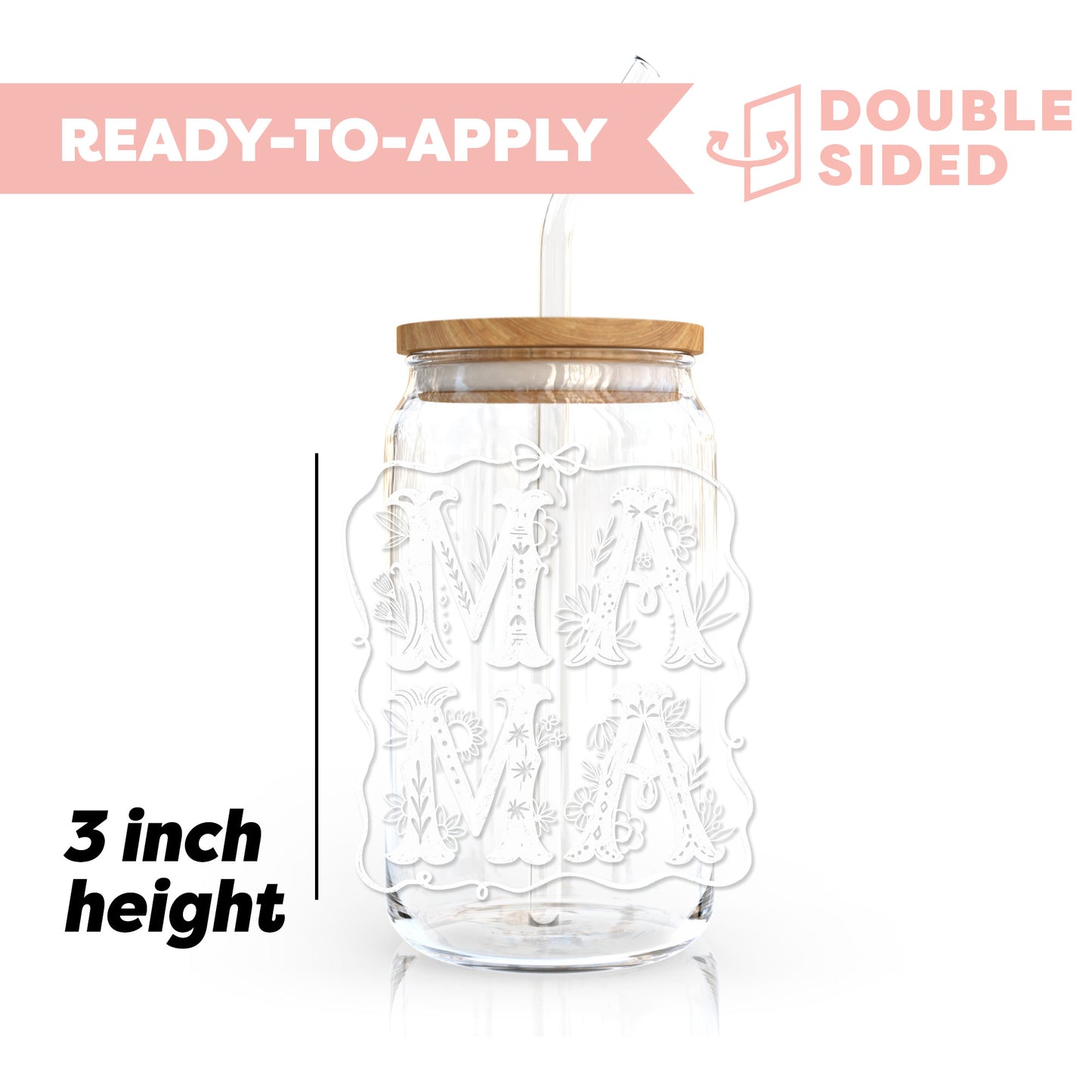 [ Double Sided ] UV DTF Transfer | Botanical Mama