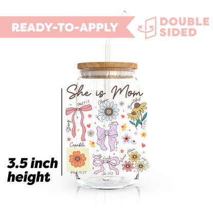 [ Double Sided ] UV DTF Transfer | She Is Mom