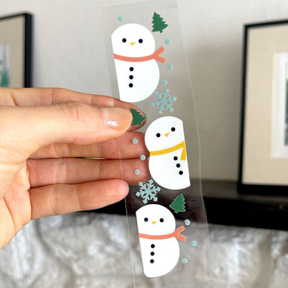 Bookmark UV DTF Decal | Snowman
