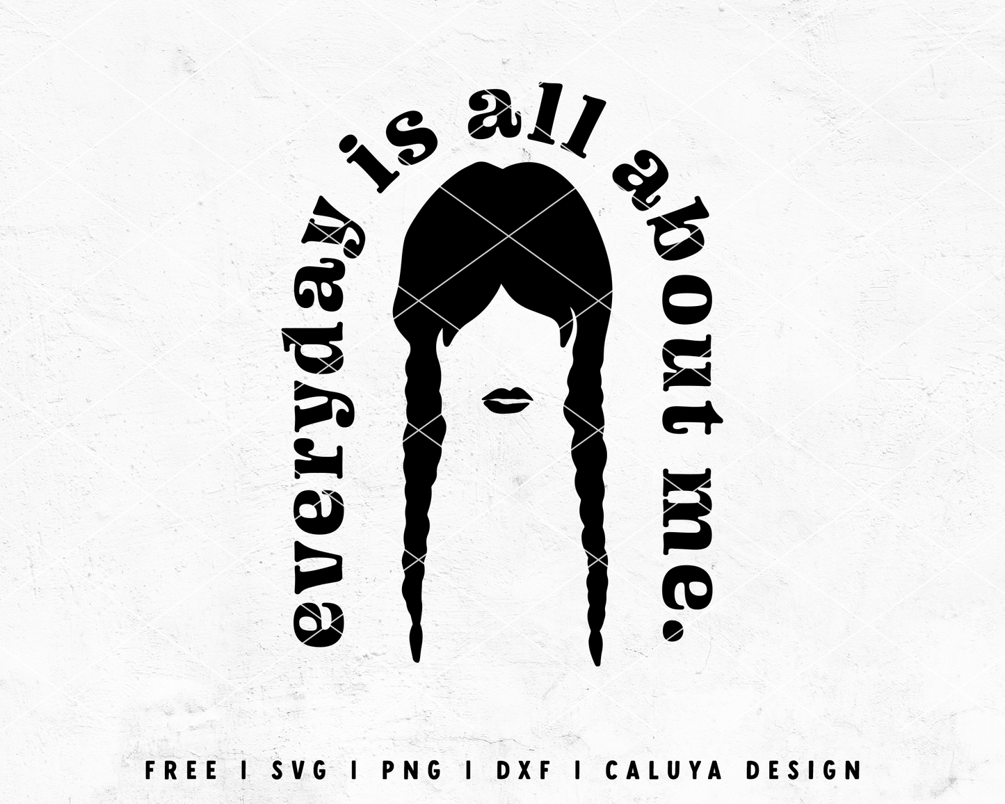 FREE Gothic Girl Quote SVG | Brainded Hair SVG Cut File for Cricut, Cameo Silhouette | Free SVG Cut File