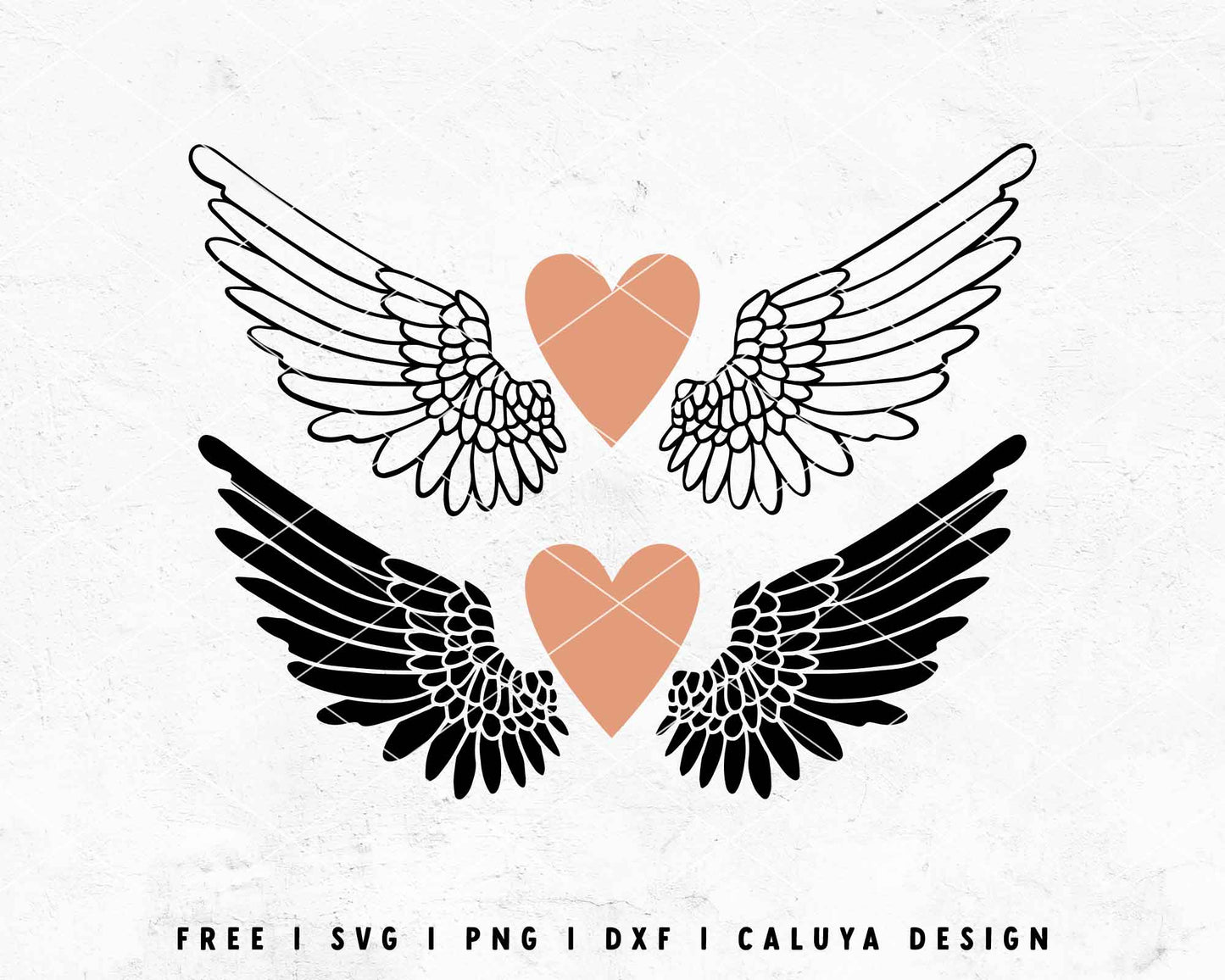 FREE Heart With Wings SVG | Grief SVG | Angel Wings SVG Cut File for Cricut, Cameo Silhouette | Free SVG Cut File