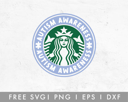 FREE Autism Awareness Starbucks Frame SVG