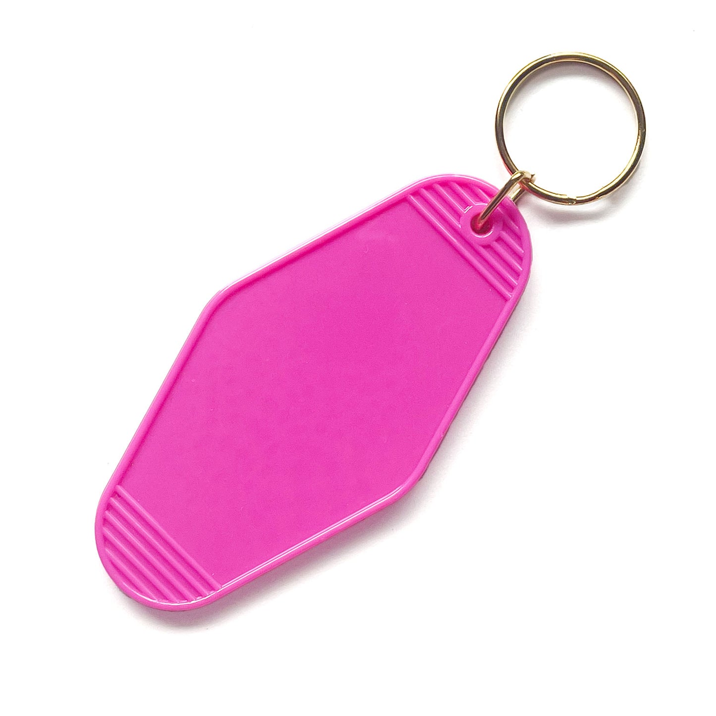 hot pink blank motel keychain