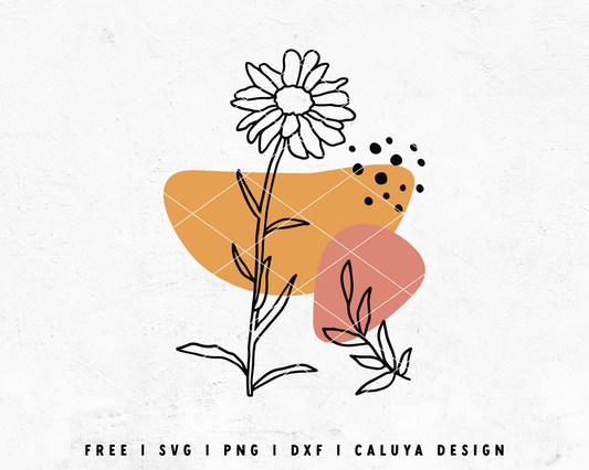 FREE Boho Daisy SVG | Spring Birth Flower SVG Cut File for Cricut, Cameo Silhouette | Free SVG Cut File