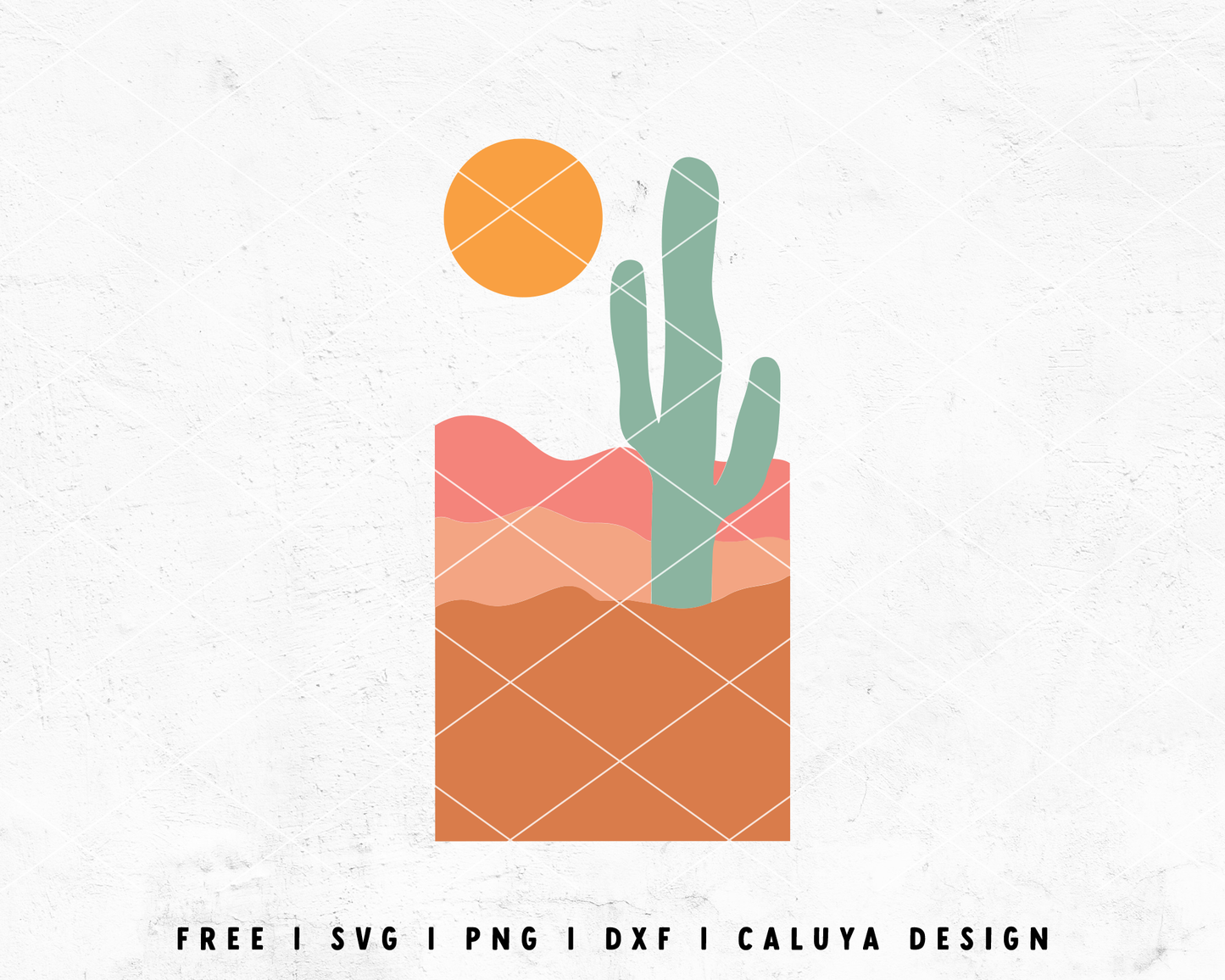 FREE Boho Landscape SVG | Cactus SVG