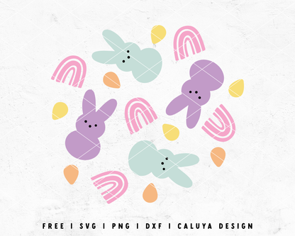 FREE Easter SVG | Bunny SVG | Rainbow SVG Cut File for Cricut, Cameo Silhouette | Free SVG Cut File
