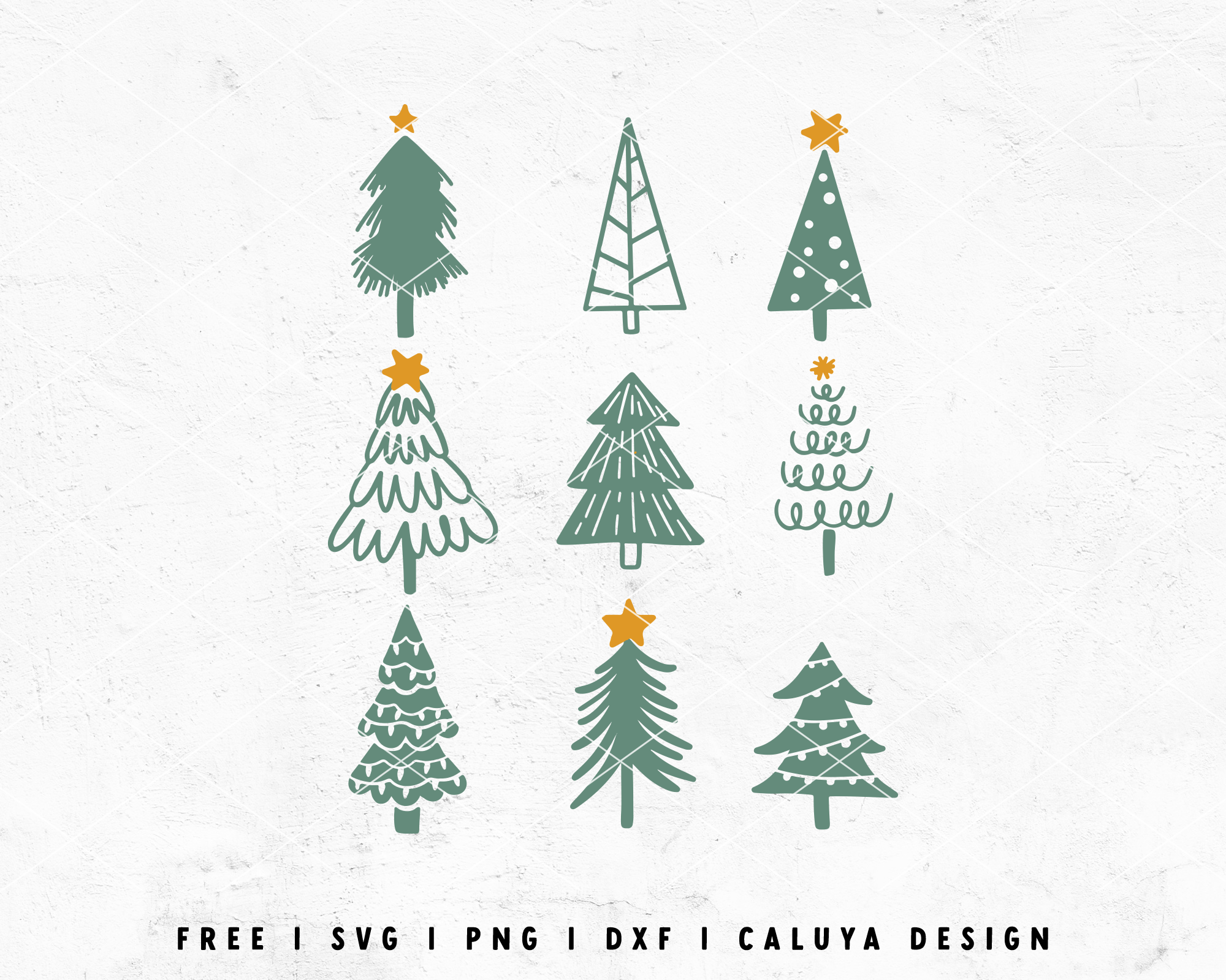 FREE Hand Drawn Christmas Tree SVG | Holiday SVG Cut File for Cricut ...