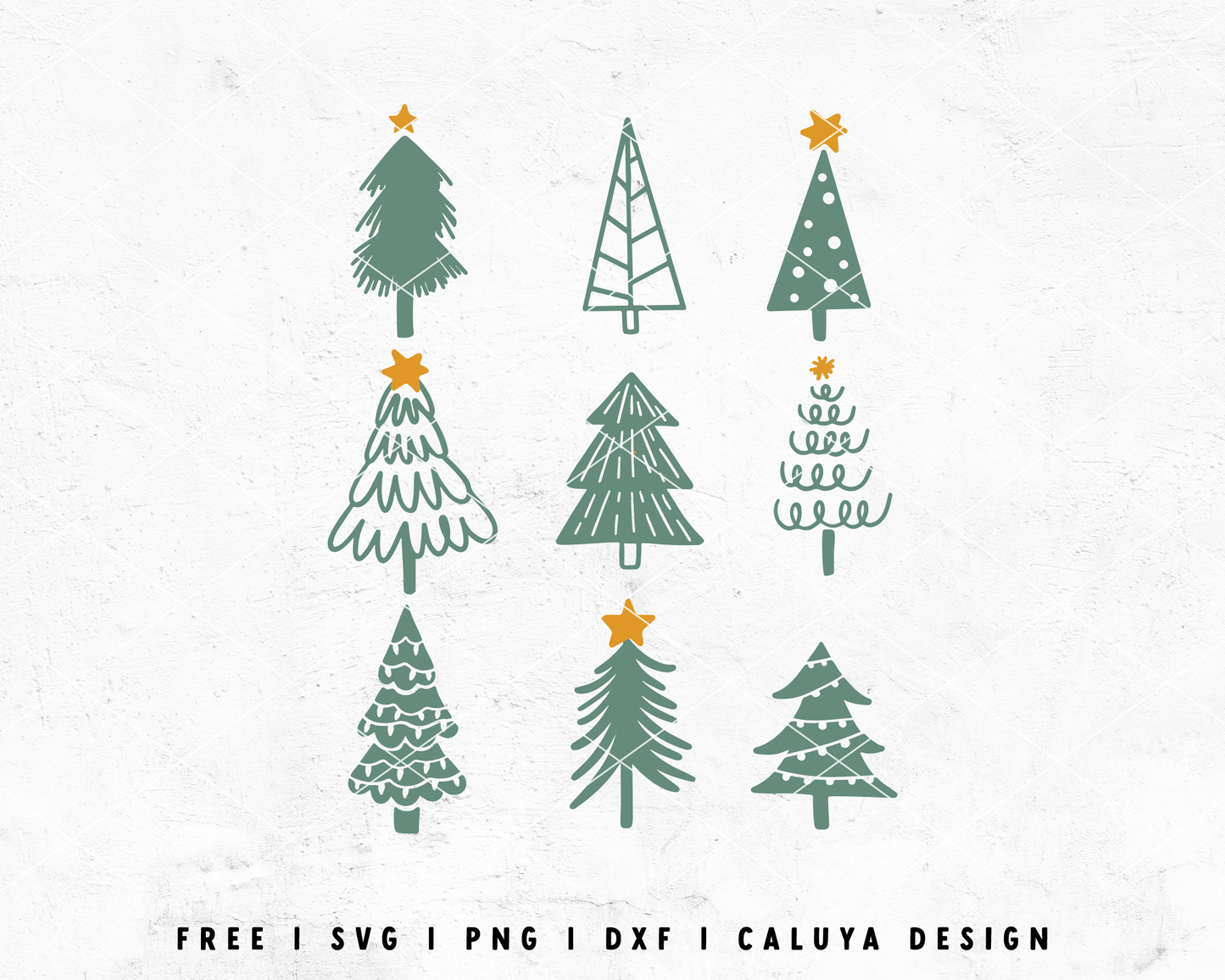 FREE Hand Drawn Christmas Tree SVG | Holiday SVG Cut File for Cricut, Cameo Silhouette | Free SVG Cut File