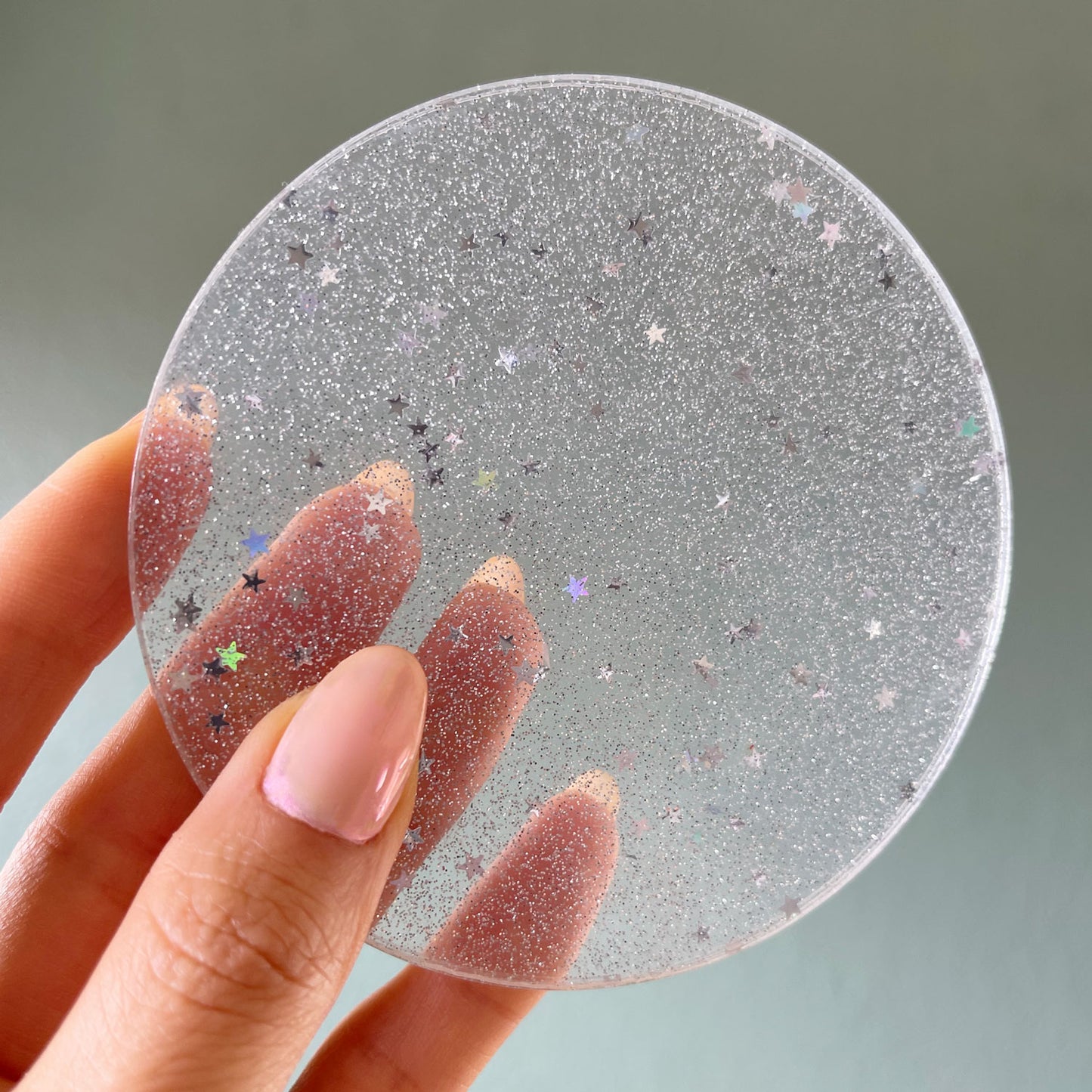 4 Inch Cosmic Glitter Acrylic