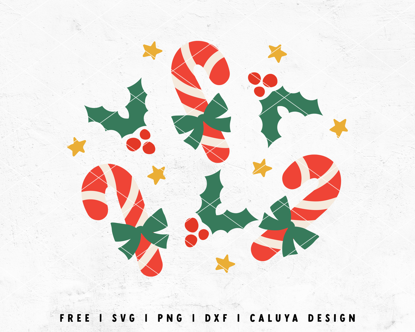 FREE Classic Candy Cane SVG | Classic Christmas SVG Cut File for Cricut, Cameo Silhouette | Free SVG Cut File