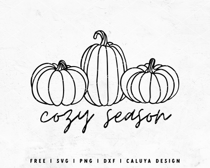 FREE Cozy Season SVG | Fall Pumpkin SVG