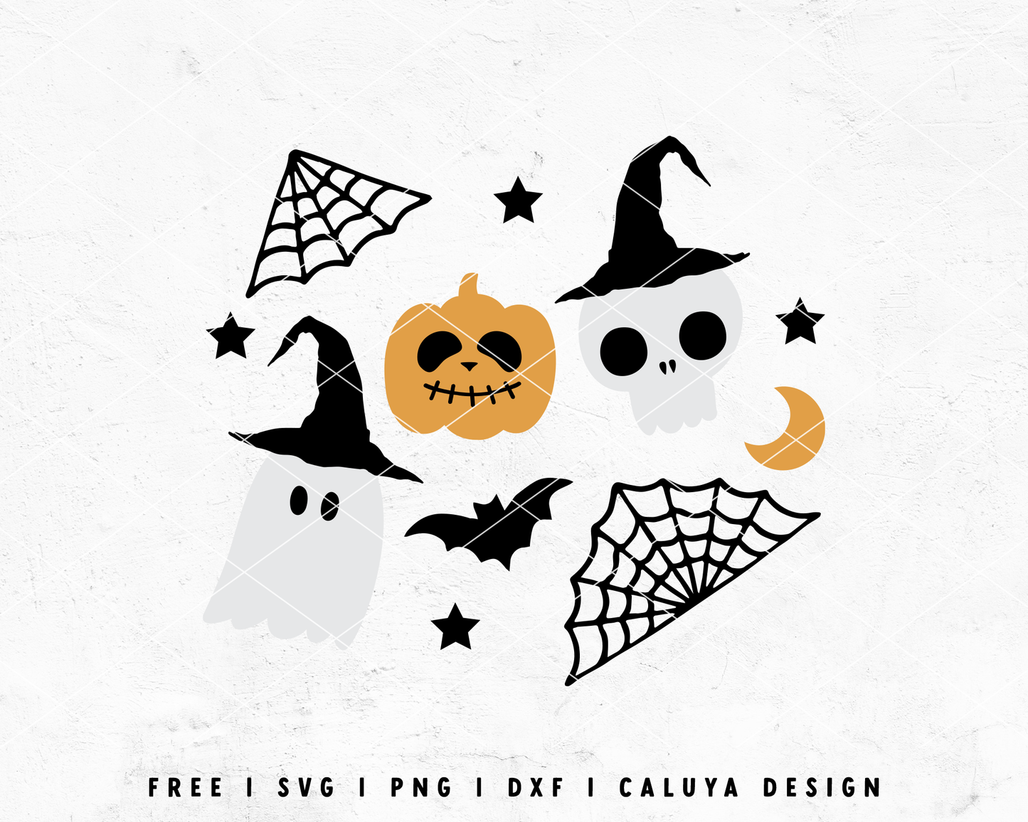 FREE Cute Halloween SVG | Ghost SVG | Spiderweb SVG