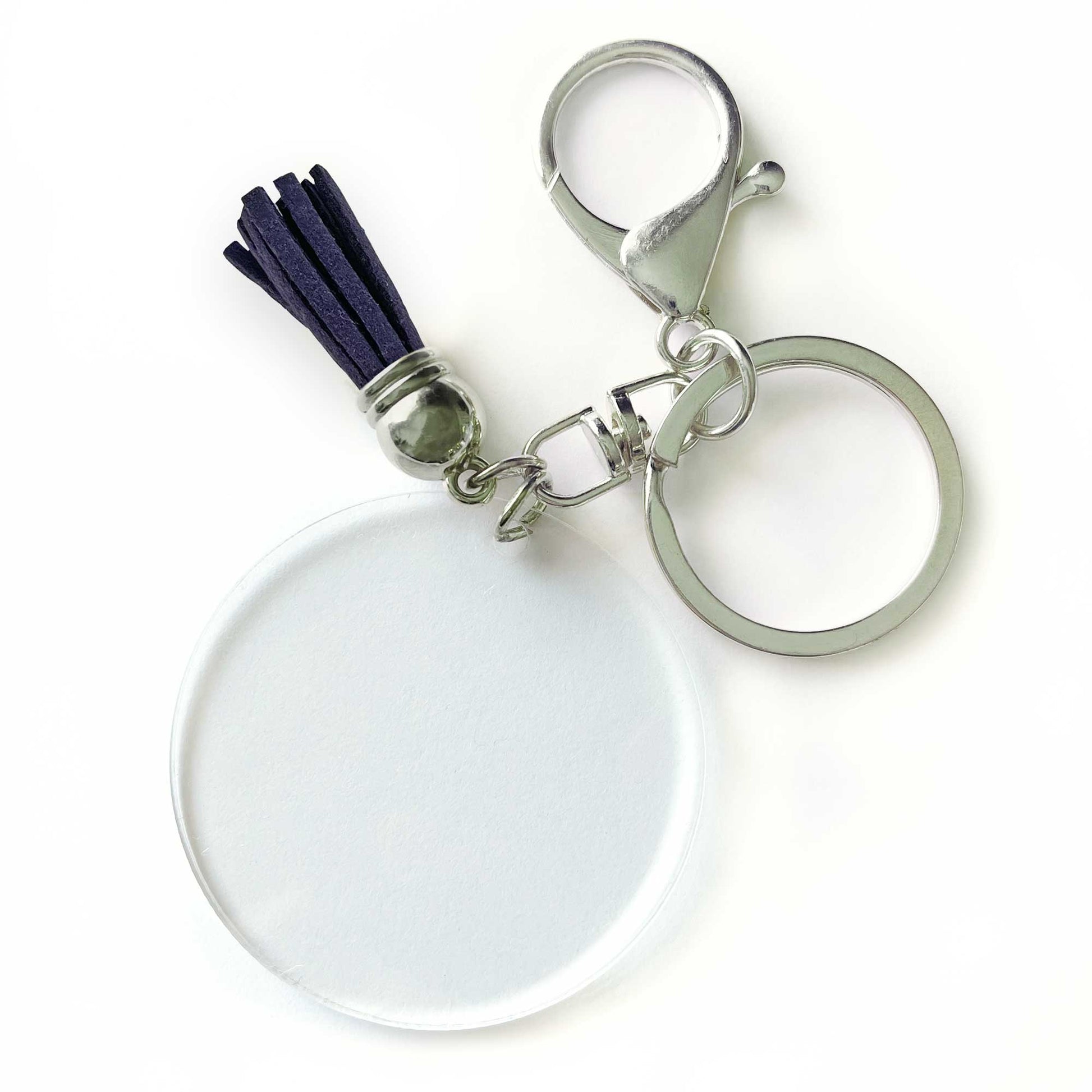 Photo Printed White Sublimation Keychain Round, Size: Normal Size