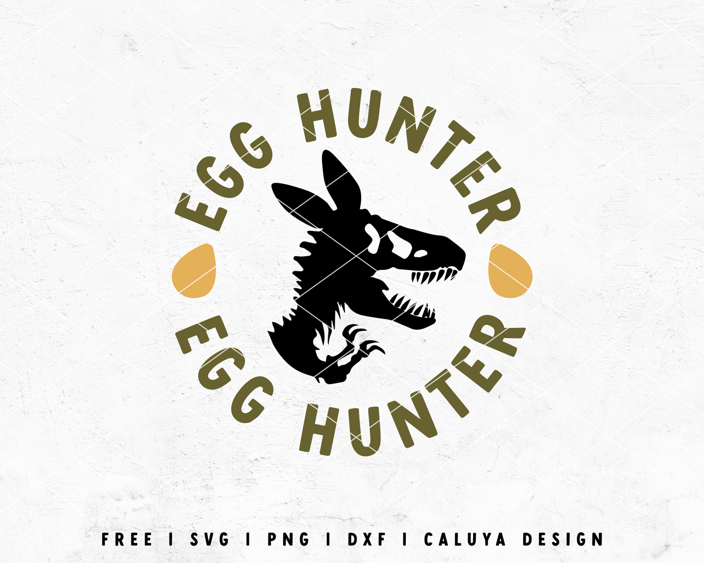 FREE Easter SVG | Egg Hunter SVG | T-Rex SVG Cut File for Cricut, Cameo Silhouette | Free SVG Cut File