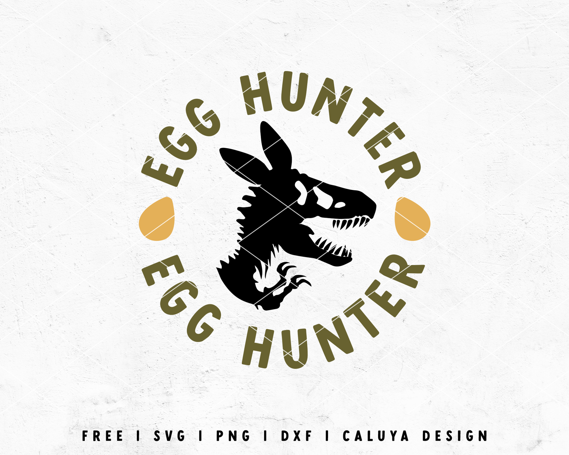 FREE Easter SVG | Egg Hunter SVG | T-Rex SVG Cut File for Cricut, Cameo Silhouette | Free SVG Cut File