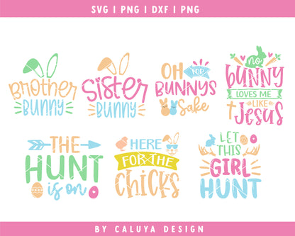 Easter Hunt SVG Bundle | 17 Pack