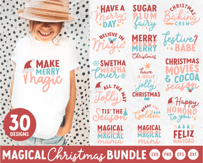 Magical Christmas SVG Bundle For Cricut, Cameo Silhouette Holiday Craft