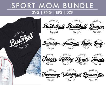 Sport Mom T-shirt Making SVG Bundle