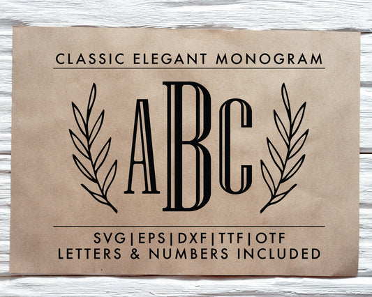 Classic Elegant Monogram SVG