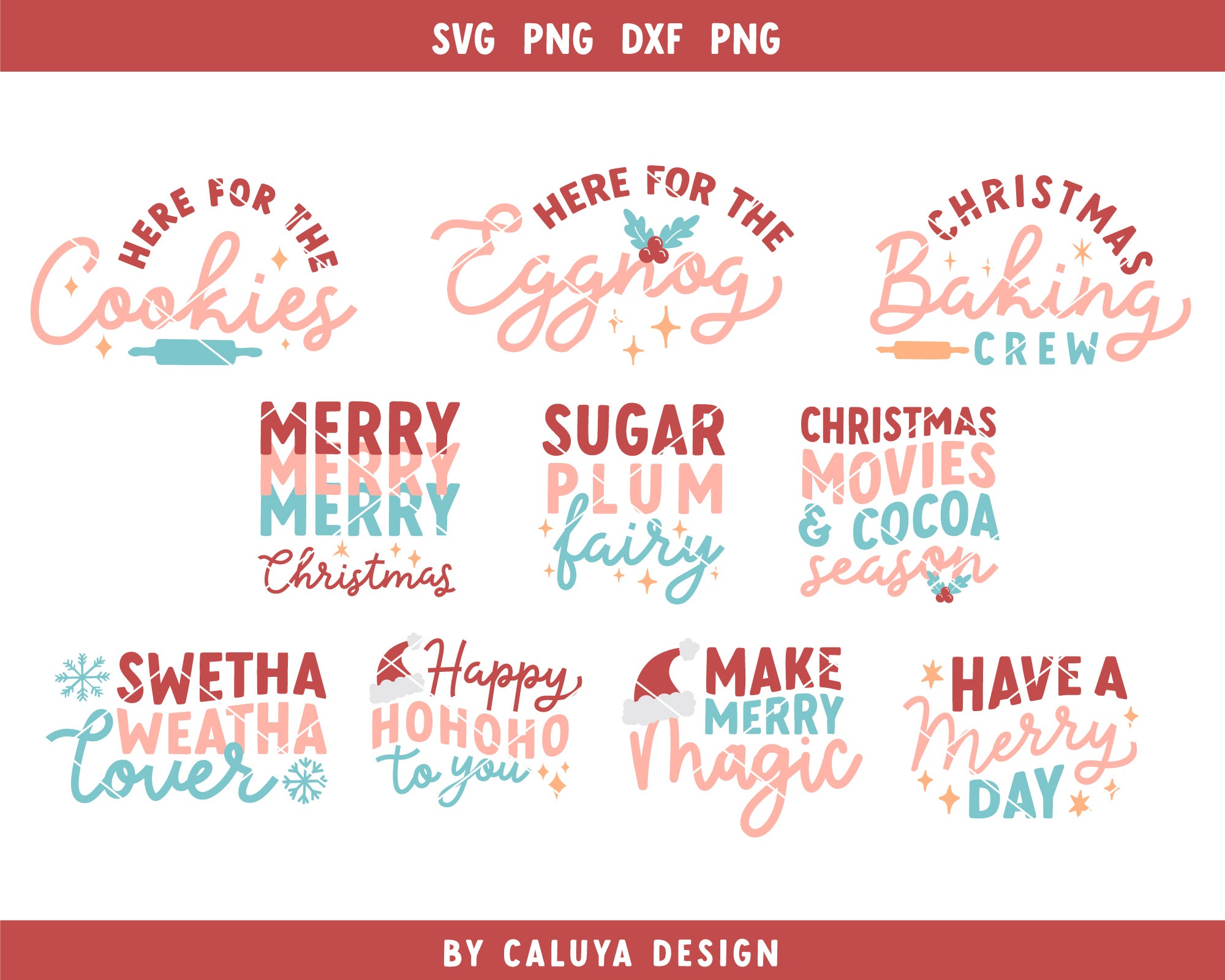 Magical Christmas SVG Bundle For Cricut, Cameo Silhouette Holiday Craft ...