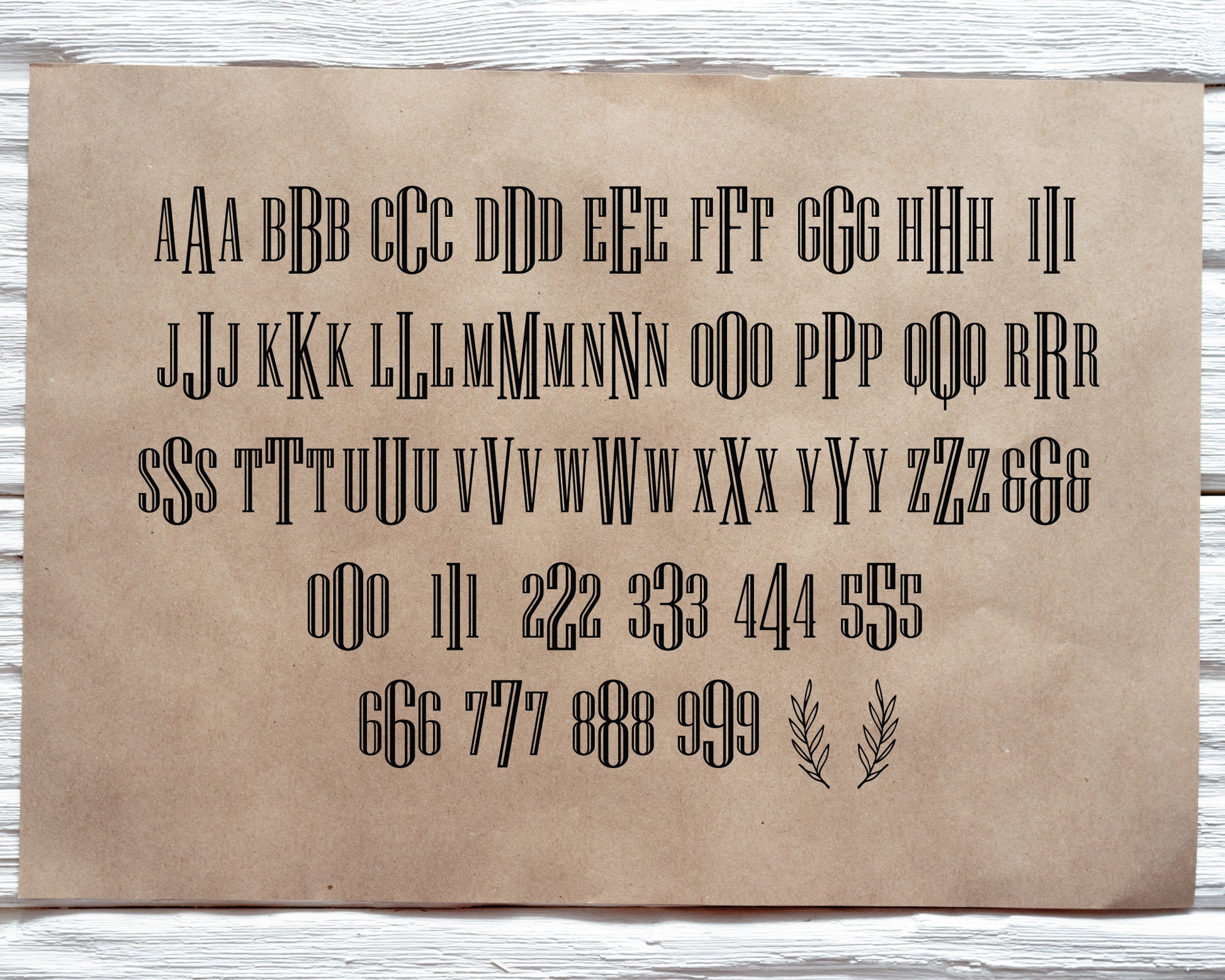 Vvvwwwxxx - Big Monogram SVG & Font Bundle â€“ Caluya Design