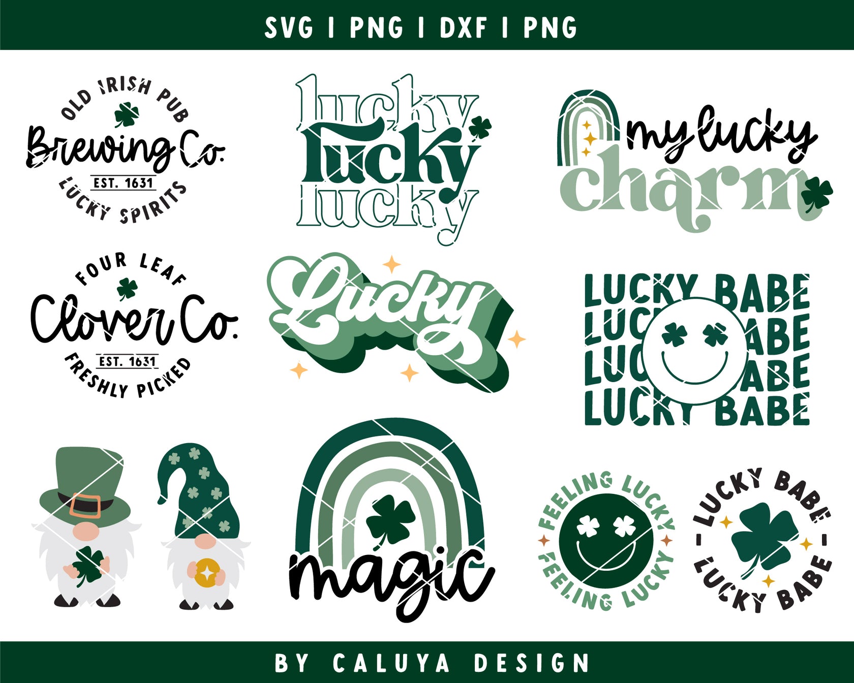St. Patricks Day SVG Bundle For Cricut, Cameo Silhouette | Shamrock SVG ...