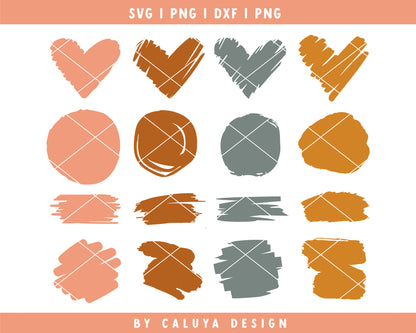 Brush Stroke SVG Mini Bundle for Keychain for Cricut, Cameo Silhouette | keychain Making SVG