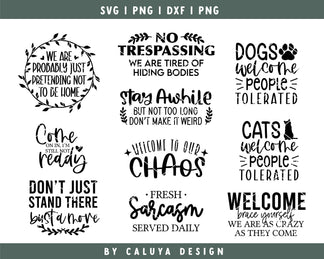 LOL Welcome Sign SVG Bundle For Cricut, Cameo Silhouette | Sign Making ...
