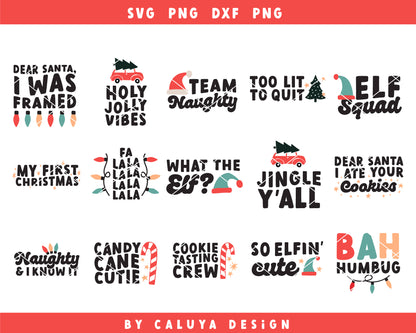Kids Chunky Christmas SVG Bundle | 30 Pack